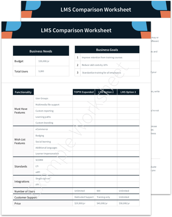 Topyx Lms Comparison Tool Topyx Lms Comparison Tool